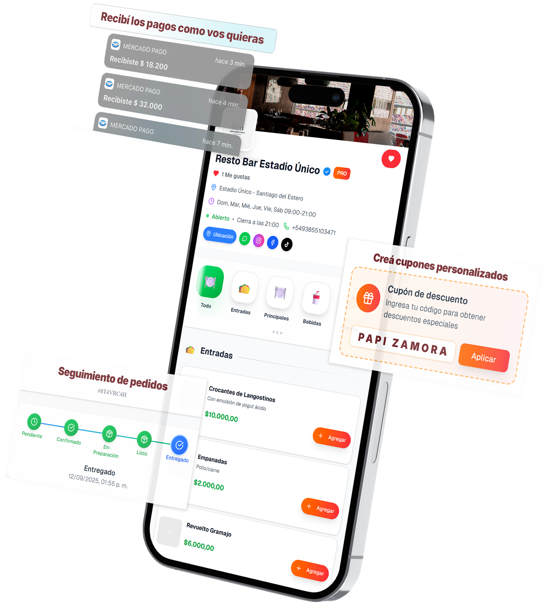 MiMenú App en iPhone